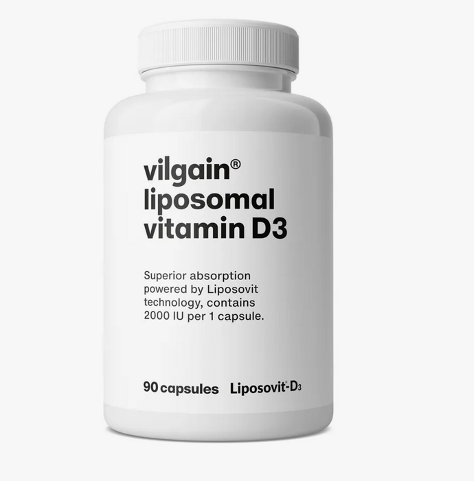 Lipozomální Vitamin D3 ⁠–⁠ vitamin D3 v lipozomální formě pro ochranu účinné látky při průchodu trávicím traktem, 399 Kč
