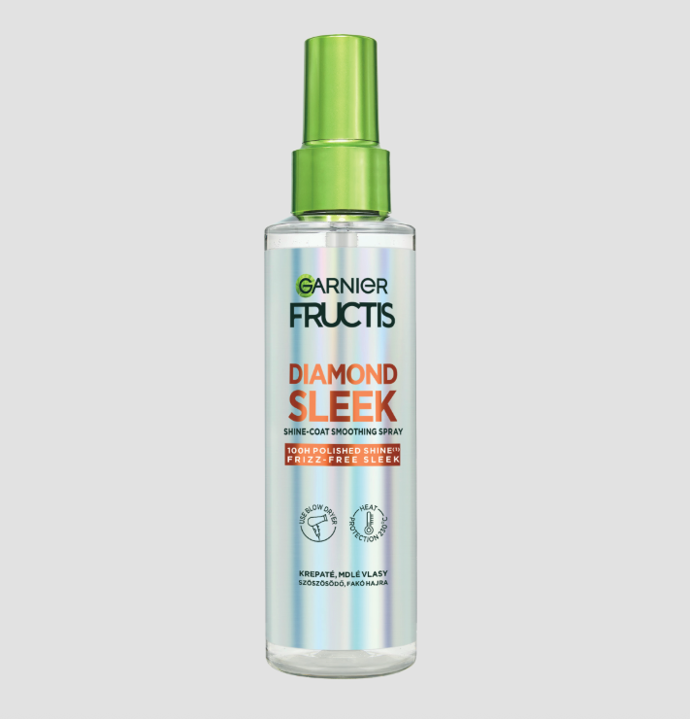 Bezoplachový sprej pro uhlazení vlasů Diamond Sleek, Garnier Fructis, 179 Kč, prodává Rossmann
Bezoplachový sprej pro uhlazení vlasů Diamond Sleek, Garnier Fructis, 179 Kč, prodává Rossmann