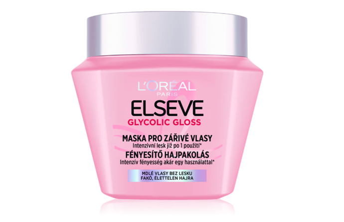 Maska na vlasy pro zářivý lesk L’Oréal Paris, Elseve Glycolic Gloss, 127 Kč (300 ml), prodává Hebe
Maska na vlasy pro zářivý lesk L’Oréal Paris, Elseve Glycolic Gloss, 127 Kč (300 ml), prodává Hebe