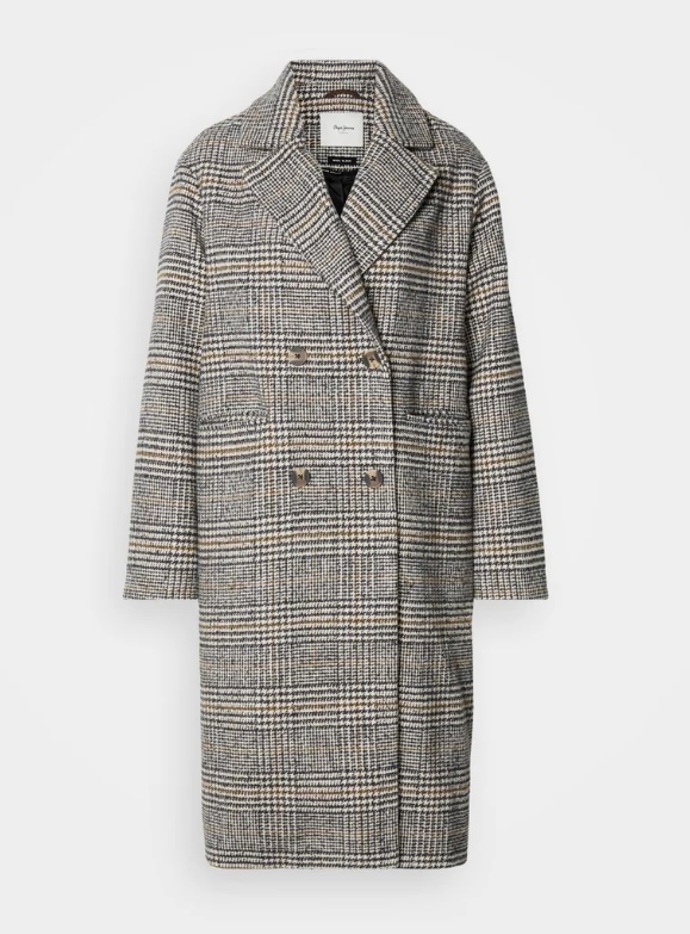 Károvaný kabát, Pepe Jeans, 3 528 Kč
