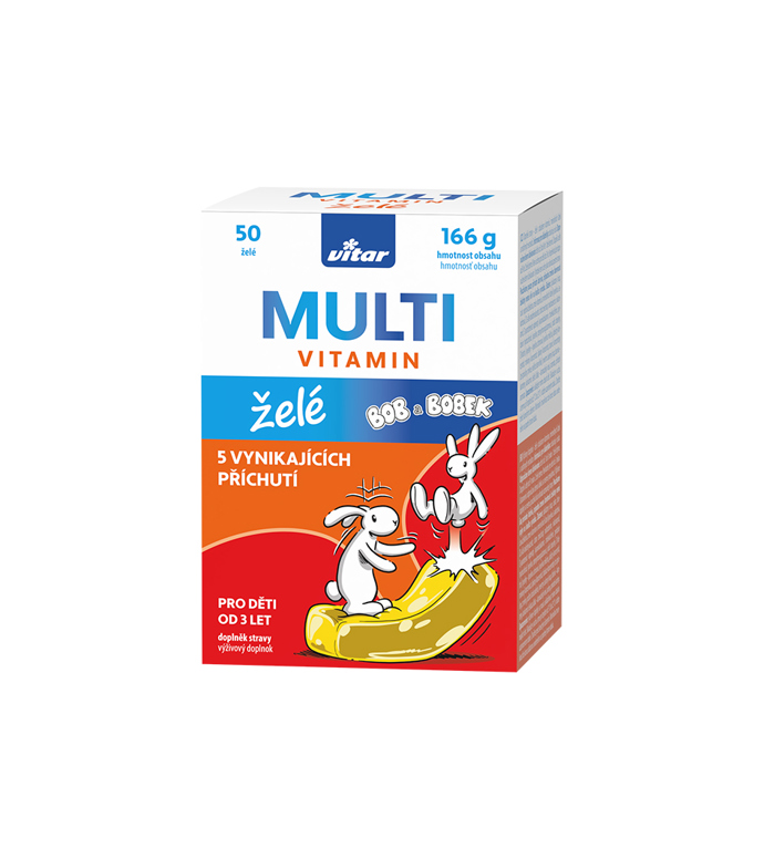 Kids Multivitamin - želé, Vitar, 164 Kč

Želé s obsahem vitaminů, minerálních látek a rostlinných extraktů. Podporuje obranyschopnost dětí doplňováním vitamínů B, C, D a E. Obsahuje také zinek a pro děti potřebný jód nebo přírodní extrakt z šípku. Želé mají 5 skvělých příchutí. Vhodné pro děti od 3 let, jedno balení obsahuje 50 želé

 
