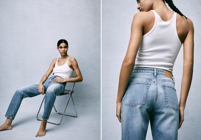 Mom jeans a vysokým pasem, H&M, 399 Kč
