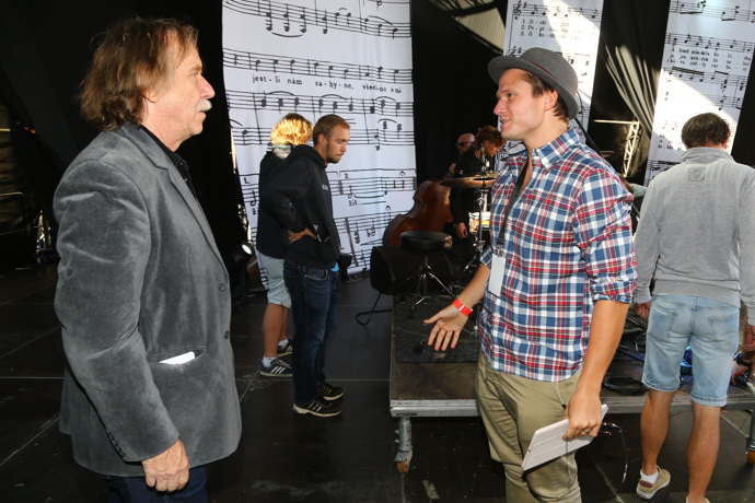 Jarek s muzikantem Ondřejem Brzobohatým
Jarek s muzikantem Ondřejem Brzobohatým