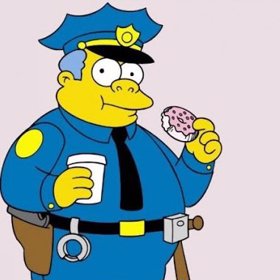 Clancy Wiggum ze Simpsonových.