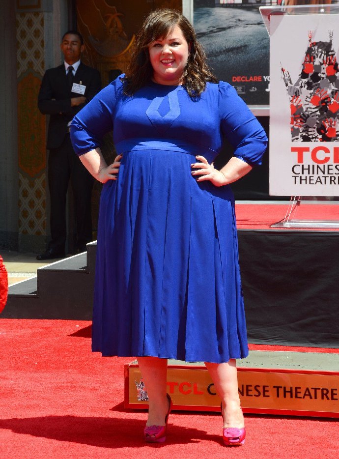 Herečka  Melissa McCarthy před zhubnutím.