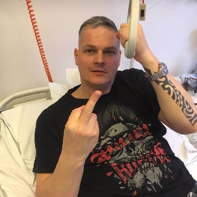 Petr Vlasák v nemocnici.