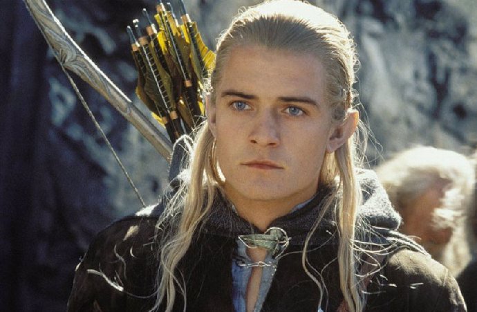 Orlando Bloom jako Legolas v trilogii Pán prstenů.