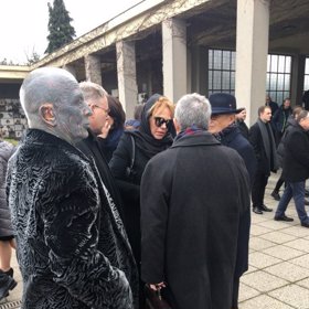 Truchlící Dagmar Havlová.