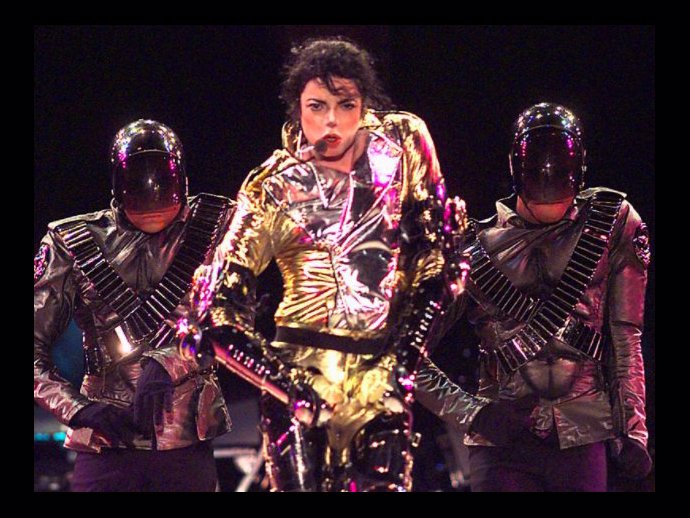 Jackson na History World Tour v Mnichově v roce 1997.