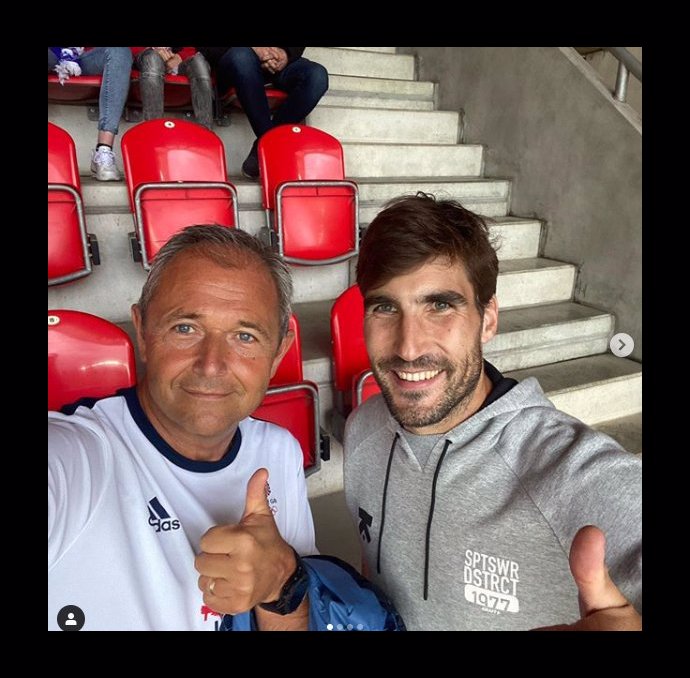 Na stadionu fandil i olympijský vítěz v pětiboji David Svoboda.
