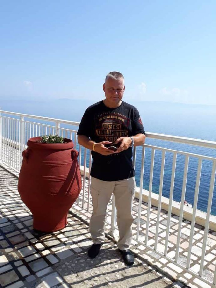 Jiří Kajínek na dovolené na Korfu...