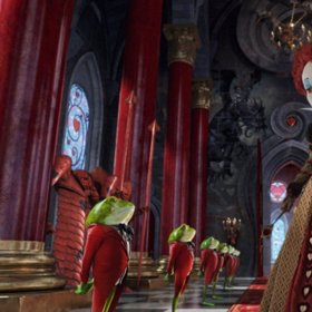 Helena Bonham Carter v roli Srdcové královny excelovala.