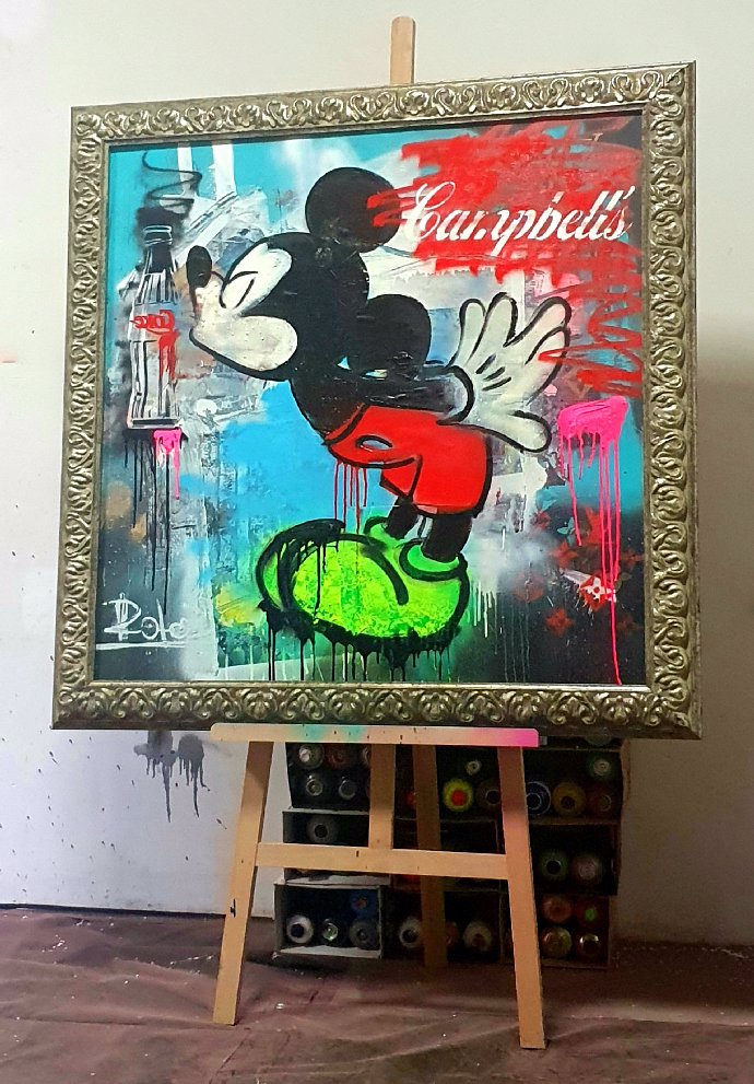 Josef Rataj maluje i známé postavičky z animovaných filmů.