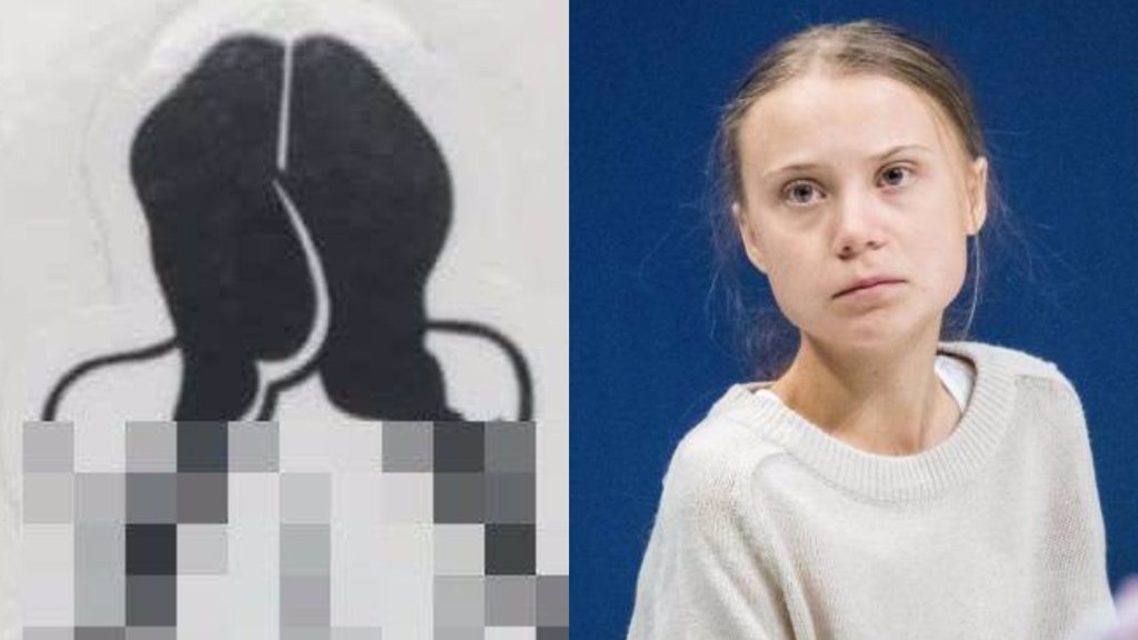 Greta Thunberg se stala sprostou samolepkou: Její nahá silueta