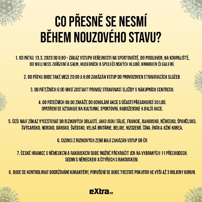 Nouzový stav by měl trvat 30 dní.