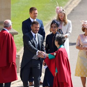 Na obřadu byl i přátelský David Beckham.
