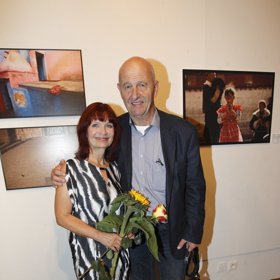 Ljuba Krbová s manželem Ondřejem Neffem.