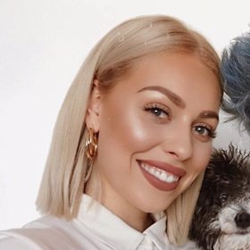 Anežka Chudlíková se svým partnerem. 