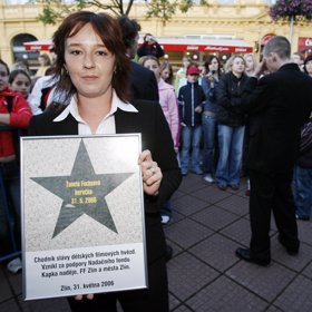 Žaneta Fuchsová získala místo na chodníku slávy dětských filmových hvězd.