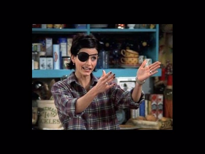 Courteney Cox jako Monica. 