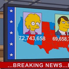 V jednom z novějších dílů se pak ukázala i předpověď těsných voleb.