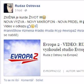 Ruda si trošku pohrál s vizuály Ranní show a fanynky Leoše Mareše braly mrákoty.