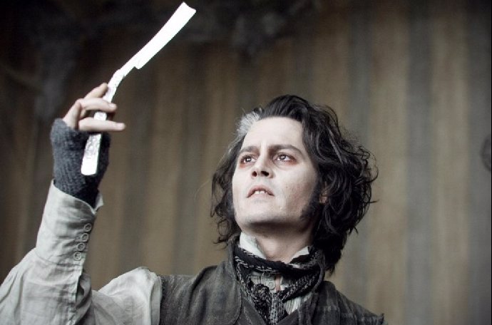 Johnny Depp coby ďábelský holič.