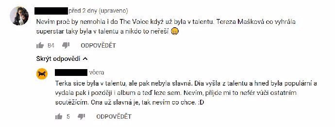 Ačkoliv se někdo snažil k sobě dvě zpěvačky přirovnávat, nepochodil. Tereza totiž skutečně kariéru před vstupem do SuperStar neměla.