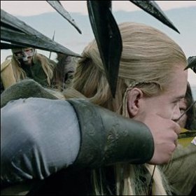 Orlando Bloom jako Legolas.