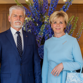 Prezident Petr Pavel se svou ženou, první dámou Evou Pavlovou