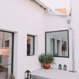 Detail domu, kde měla Vlaďka Erbová svatbu.