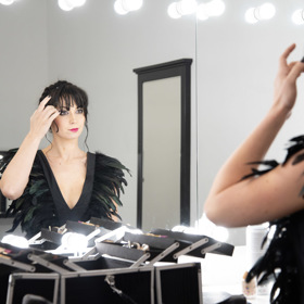 Eliška během příprav před natáčením. 