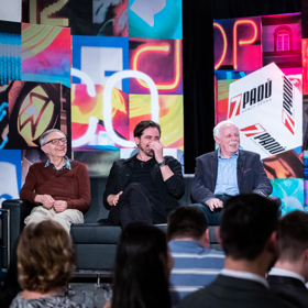 Zdeněk Svěrák se svými kolegy Miloněm Čepelkou, Vojtou Kotkem a Petrem Bruknerem.