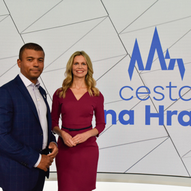 Rey Koranteng se svou kolegyní Michaelou Indrákovou.