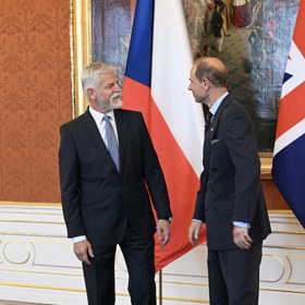 Prezident Petr Pavel a princ Edward.