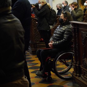 Jan Potměšil na posledním rozloučení s Petrem Našicem.