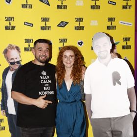 Martina Babišová s hereckým kolegou Tomášem Magnuskem. 