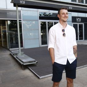 Jakub Štáfek dorazil v dobré náladě. 