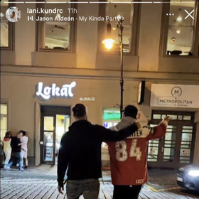 Jordán s Kundrátkem si večer užili, slavili ale zvlášť od svého týmu.