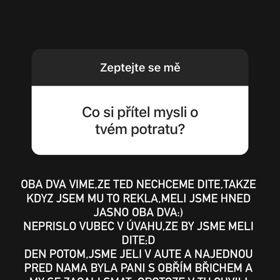Partner ji v rozhodnutí podporuje. 