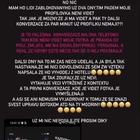 Daisy Lee uvedla, že jde o falešnou konverzaci.