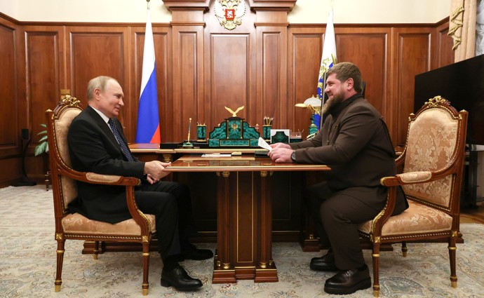 Setkání Putina a Kadyrova.