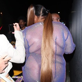 Zpěvačka Lizzo přišla na oslavu narozenin jako hrošík chycený v síti 