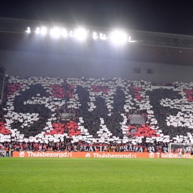 Choreo při zápase s Feyenoordem.