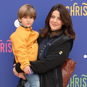 Italská herečka Barbara Ronchi se svým synem.