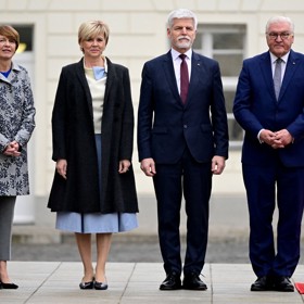 Manželé Pavlovi během návštěvy německého prezidenta