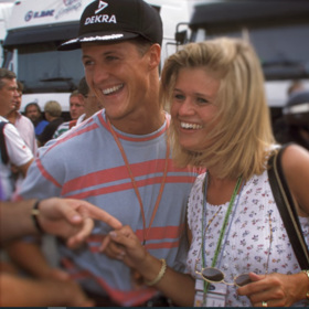 Corinna Michaela doprovázela na spoustu závodů.