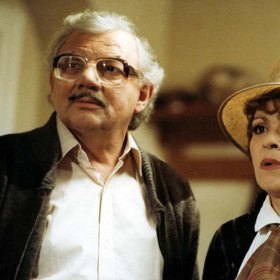 Jiřina Bohdalová s Vlastimilem Haškem ve filmu Rumburak.