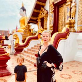 Nina Špitálníková se synem Malcolmem. 