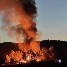 Areál Slunečních lázní shořel.